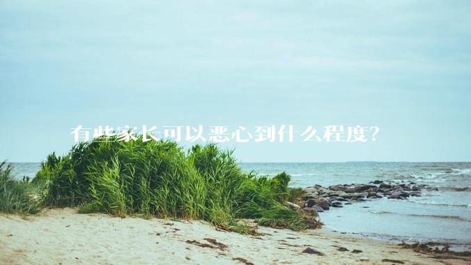 有些家长可以恶心到什么程度？